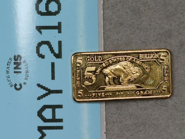 Lot 108-216 - 5 GRAM 100 MILS .999 FINE GOLD PLATED CLAD