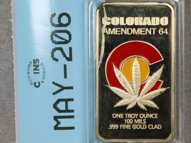 Lot 108-206 - ONE TROY OUNCE 100 MILS .999 FINE GOLD PLATED CLAD
