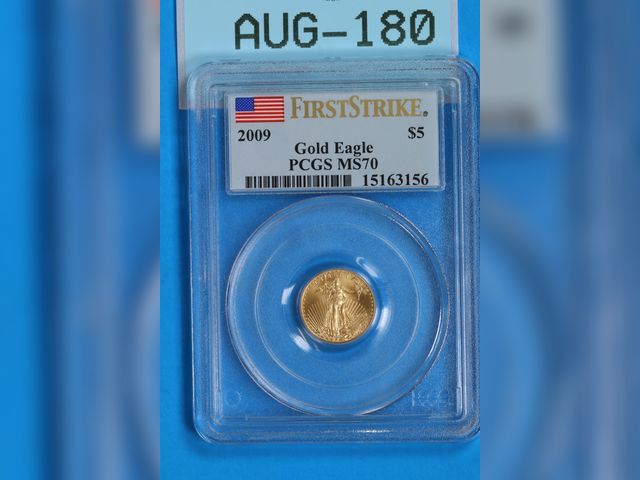 Lot 108-180 - 2009 1/10TH OUNCE GOLD EAGLE PCGS MS70 GRADED GOLD COIN $5 FIRST STRIKE