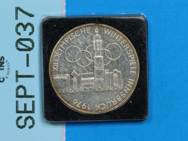 Lot 108-037 - 1976 AUSTRIA SILVER 100 SCHILLING COIN XII WINTER OLYMPICS INNSBRUCK COMMEMORATIVE SILVER PROOF IN H...
