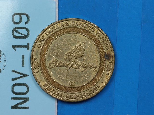 Lot 108-109 - ONE DOLLAR GAMING CASINO TOKEN BILOXI MISSISSIPPI BEAU RIVAGE
