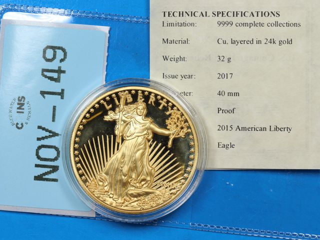 Lot 108-149 - 2015 COPPER REPLICA OF $20 LIBERTY COIN COPY