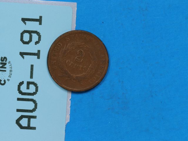 Lot 108-191 - 1864 2C CENT PIECE TWO CENT EARLY U.S TYPE COIN