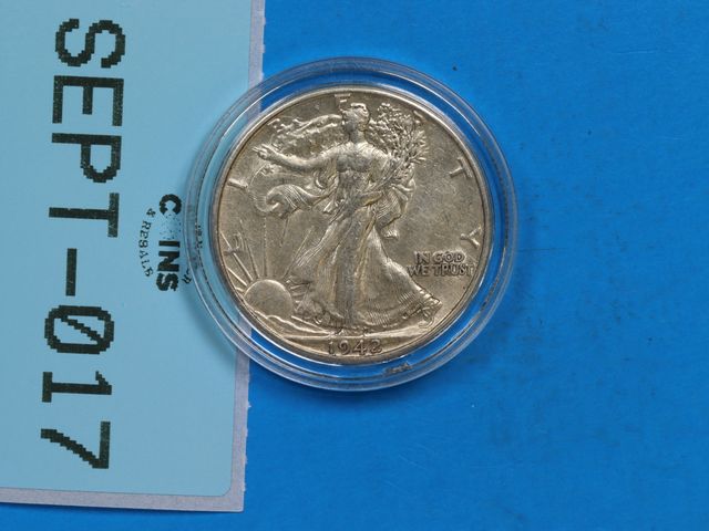 Lot 108-017 - 1942-D SILVER WALKING LIBERTY HALF DOLLAR EARLY U.S SILVER TYPE COIN