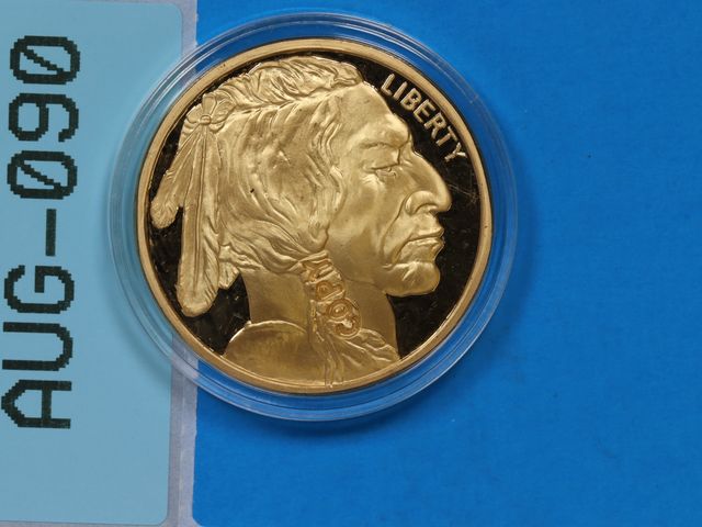 Lot 108-090 - 2019 GOLD-LAYERED AMERICAN BUFFALO REPLICA PROOF COPY