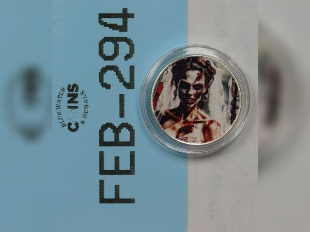 Lot 108-294 - 1/10 999 SILVER COLORIZED HALEYBUG PEACE LOVE SILVER BULLION