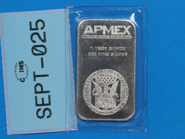 Lot 108-025 - 1oz SILVER BAR ONE TROY OUNCE .999 FINE SILVER