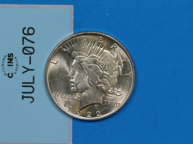 Lot 108-076 - 1922 $1 SILVER PEACE DOLLAR BU UNC MS EARLY US TYPE COIN