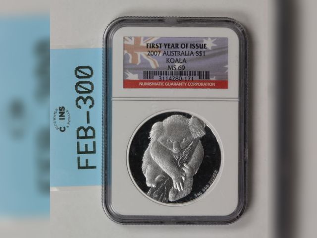Lot 108-300 - 2007 AUSTRALIA KOALA NGC MS69 SILVER BULLION ROUND FROSTY