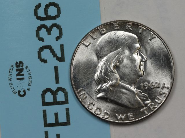 Lot 108-236 - 1962 SILVER FRANKLIN HALF DOLLAR 50C EARLY U.S TYPE COIN