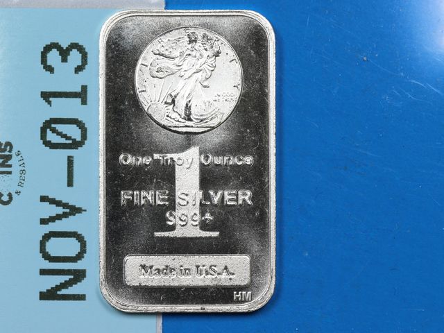 Lot 108-013 - 1oz 999 SILVER BAR MADE IN THE USA WALKING LIBERTY DESIGN BULLION BAR