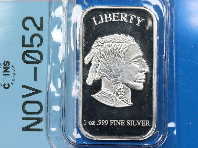 Lot 108-52 - 1oz 999 SILVER LIBERTY INDIAN BULLION BAR