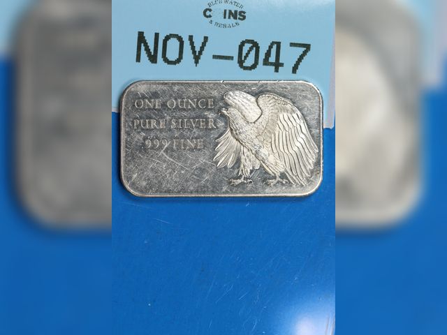 Lot 108-47 - 1oz 999 SILVER BULLION BAR EAGLE BAR 1976 VINTAGE BAR