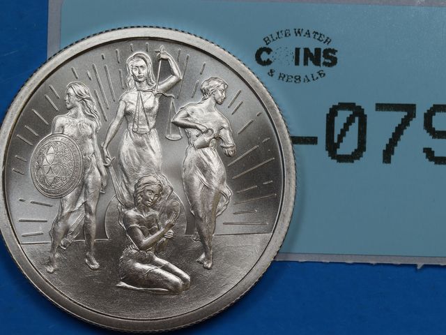 Lot 108-079 - 1oz SILVER RISING VIRTUES SILVER BULLET SILVER SHIELD 999 SILVER 2022 ONE OUNCE SILVER