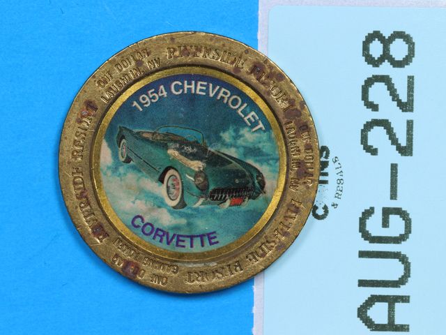 Lot 108-228 - 1954 CHEVOLET CORVETTE GAMING EXCELLENCE 30 YEARS ANNIVERSARY EDITION CASINO GAMING TOKEN RIVERSIDE ...