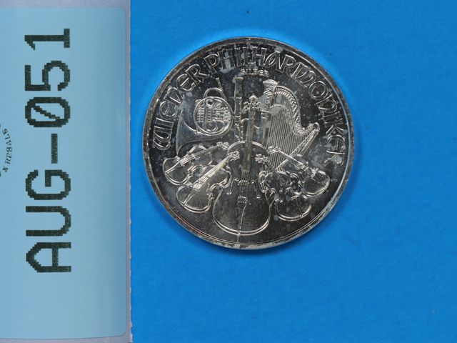 Lot 108-051 - 2021 AUSTRIA 1oz SILVER PHILHARMONIC ONE OUNCE 1.5 EURO SILVER COIN