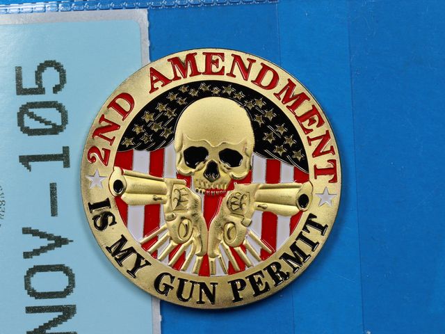 Lot 108-105 - 2ND AMENDMENT IS MY GUN PERMIT CHALLENGE COIN TYPE TOKEN PROOF