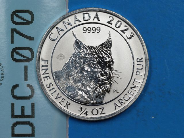 Lot 108-070 - .75 oz 999 SILVER BULLION CANADA 2023 BOBCAT COIN