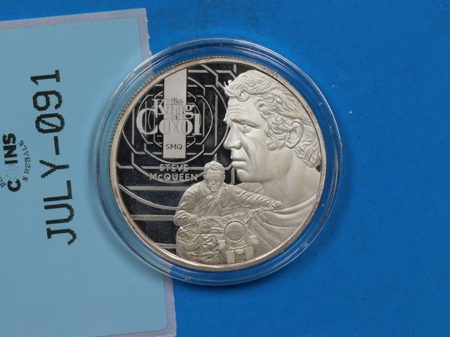 Lot 108-091 - 2021 SAMOA 1oz SILVER STEVE MCQUEEN KING OF COOL SILVER COIN