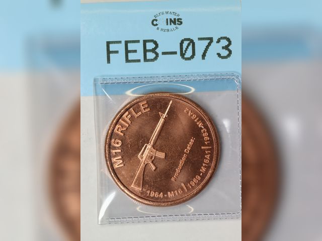 Lot 108-073 - 1oz COPPER M16 RIFLE COPPER ONE OUNCE AVDP FINE COPPER