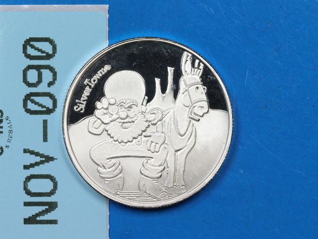 Lot 108-090 - 1oz 999 SILVER BULLION SILVERTOWNE PROSPECTOR ROUND BULLION