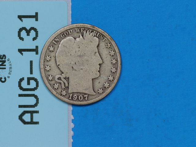 Lot 108-131 - 1907-S SILVER BARBER HALF DOLLAR 50C EARLY U.S. TYPE COIN SILVER