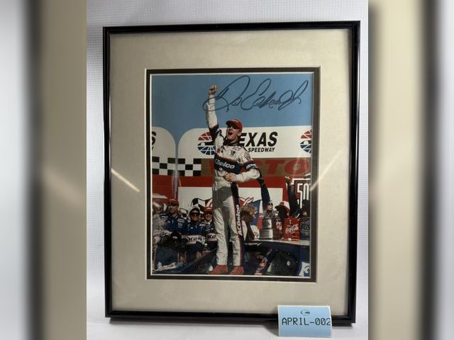 Lot 108-002 - Photograph DALE EARNHARDT JR FRAMED 8X10 AUTO SIGNED NASCAR COLLECTIBLE NO COA