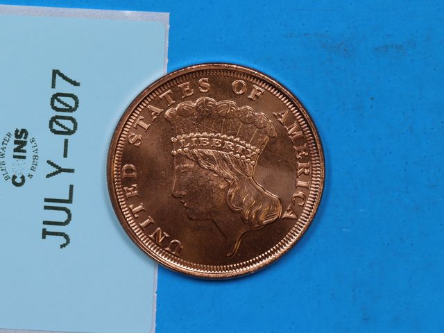 Lot 108-007 - PRINCESS HEAD 1oz COPPER ROUND EAGLE USA