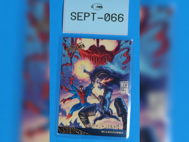 Lot 108-066 - 1 SILVER GRAIN ON MARVEL SPIDER-MAN CARD 999 FINE SILVER