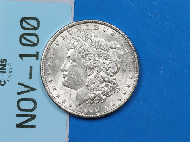 Lot 108-100 - 1900 $1 MORGAN SILVER DOLLAR NICE HIGHER GRADE EXAMPLE