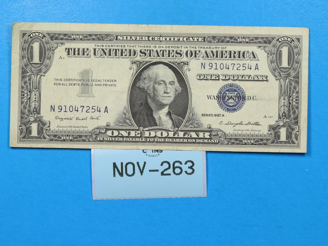 Lot 108-263 - 1957-A $1 SILVER CERTIFICATE UNITED STATES PAPER CURRENCY