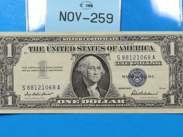 Lot 108-259 - 1957 SILVER CERTIFICATE UNITED STATES PAPER CURRENCY