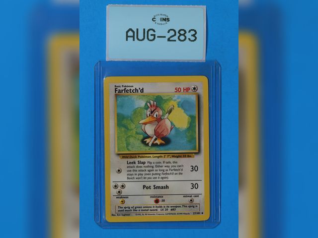 Lot 108-283 - 27/102 FARFETCH'D 1999 POKEMON BASE SET NON HOLO PACK FRESH