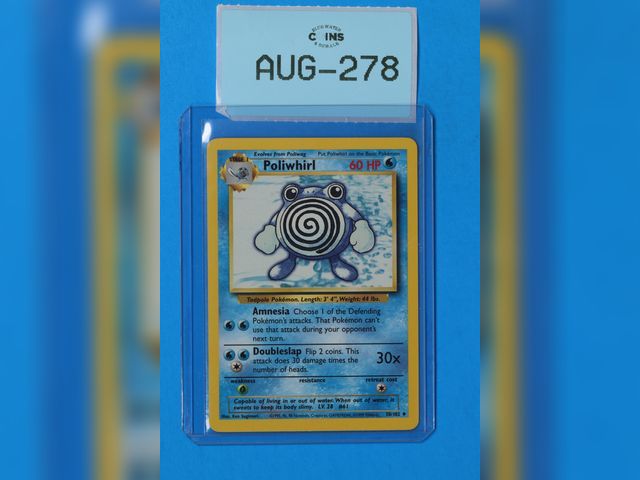 Lot 108-278 - 38/102 POLIWHIRL 1999 POKEMON BASE SET NON HOLO PACK FRESH