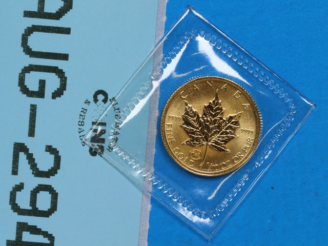 Lot 108-294 - 1997 1/10th oz GOLD $5 DOLLAR CANADA MAPLE LEAF 9999 FINE GOLD