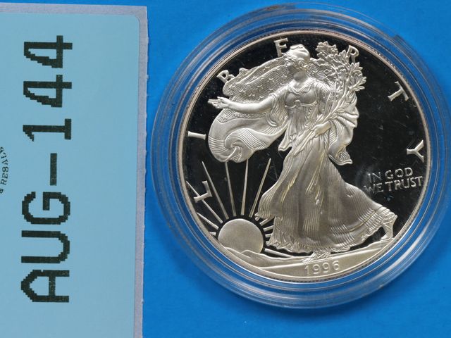 Lot 108-144 - 1996 P SILVER AMERICAN EAGLE $ U.S 1oz FINE SILVER ONE DOLLAR PROOF