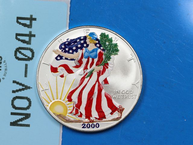 Lot 108-44 - 1oz  999 SILVER AMERICAN SILVER EAGLE COLORIZED WALKING LIBERTY