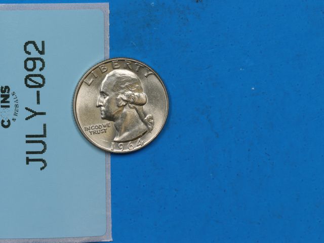 Lot 108-092 - 1964-D 25C WASHINGTON SILVER QUARTER DOLLAR BU UNC MS US TYPE