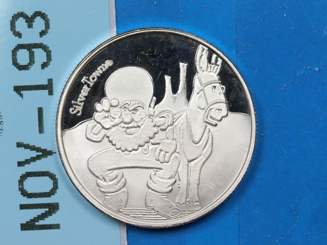 Lot 108-193 - 1oz 999 SILVER BULLION COIN ROUND SILVERTOWNE PROSPECTOR