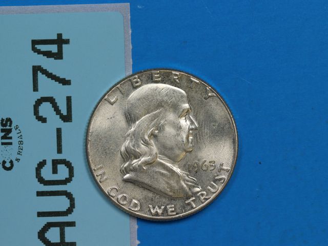 Lot 108-274 - 1963 SILVER FRANKLIN HALF DOLLAR EARLY U.S. TYPE COIN SILVER