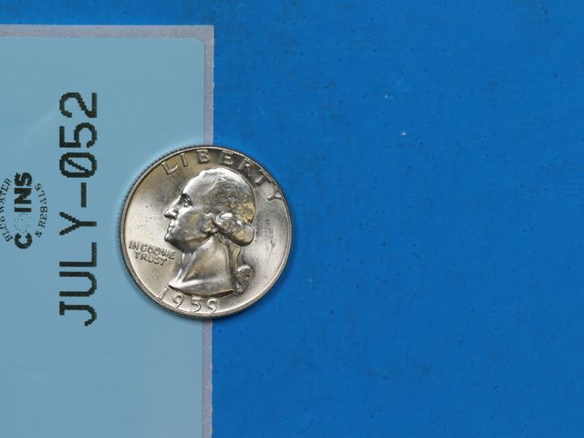 Lot 108-052 - 1959-D 25C WASHINGTON SILVER QUARTER 90% SILVER BU UNC MS