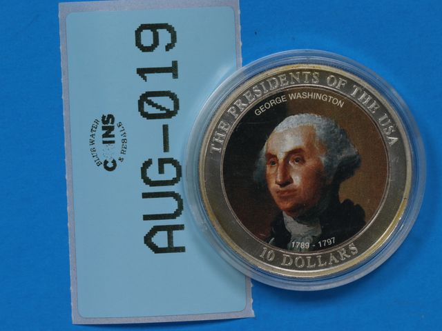 Lot 108-019 - GEORGE WASHINGTON 10 DOLLAR COIN REPUBLIC LIBERIA 2006 AMERICAN MINT PRESIDENTS