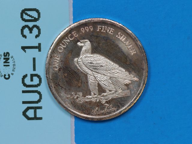Lot 108-130 - 1oz SILVER ROUND INCUSED INDIAN HEAD SILVER ONE OUNCE 999 FINE SILVER TOWNE EAGLE