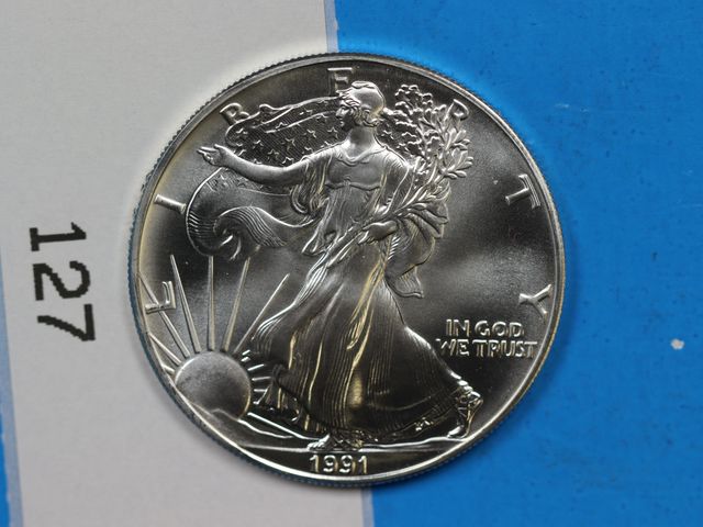 Lot 108-127 - 1991 AMERICAN SILVER EAGLE 1oz 999 FINE SILVER BULLION EARLY DATE!