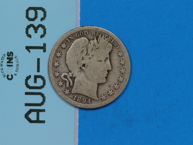 Lot 108-139 - 1894-S SILVER BARBER HALF DOLLAR EARLY U.S TYPE COIN SILVER