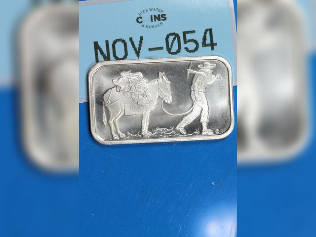 Lot 108-054 - 1oz 999 FINE SILVER SILVERTOWNE BAR BULLION BAR PROSPECTOR