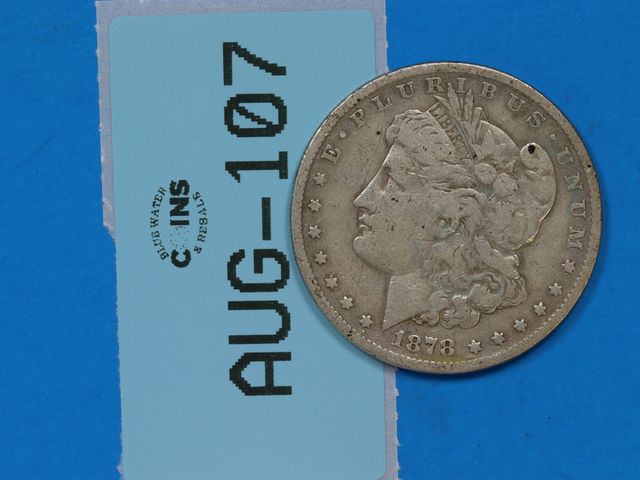 Lot 108-107 - 1878-S SILVER MORGAN DOLLAR $1 EARLY U.S. TYPE COIN SILVER