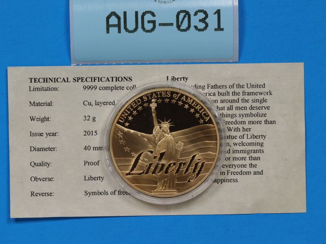 Lot 108-031 - LIBERTY COIN SYMBOLS OF FREEDOM PROOF