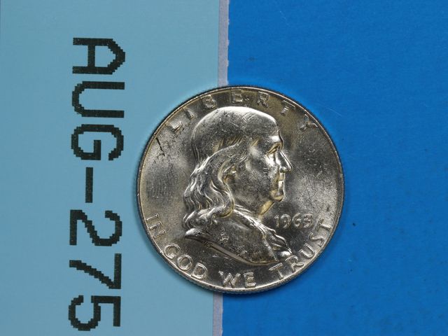 Lot 108-275 - 1963-D FRANKLIN HALF DOLLAR EARLY U.S. TYPE COIN SILVER