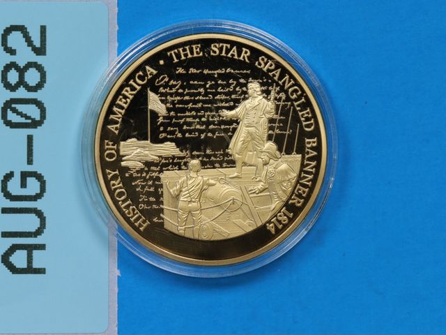 Lot 108-082 - SYMBOLS OF FREEDOM STAR SPANGLED BANNER 1814 HISTORY OF AMERICA COIN
